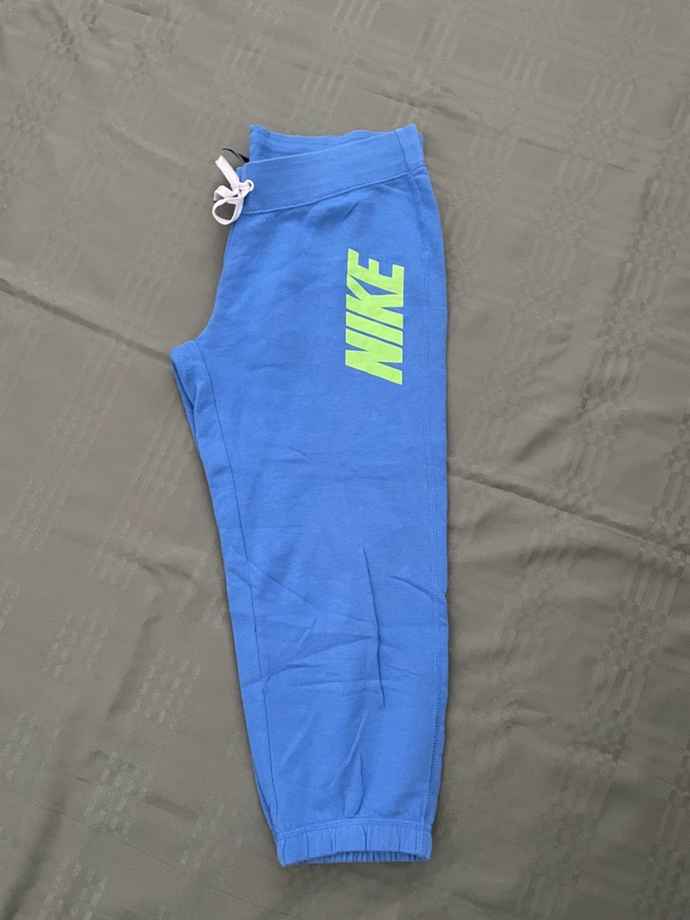 Women’s Nike Bright Blue Joggers with Neon Green Logo